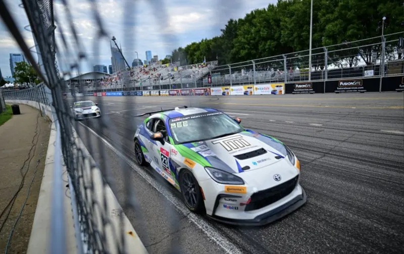 TMR's GR86 Cup car racing in Toyota GR Cup North America on the Nashville street circuit